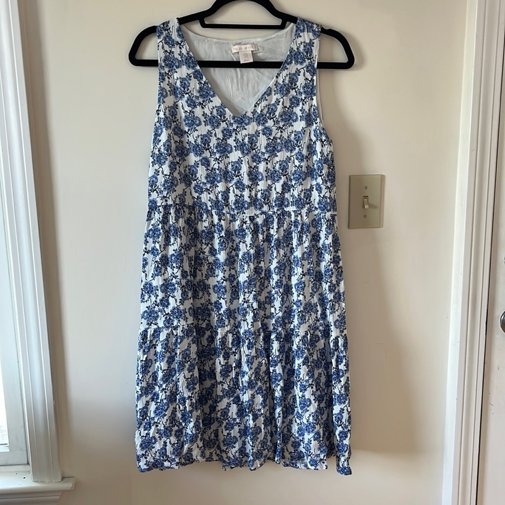 Blue and White Dress